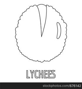 Lychee icon. Outline illustration of lychee vector icon for web. Lychee icon, outline style.