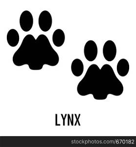 Lynx step icon. Simple illustration of lynx step vector icon for web. Lynx step icon, simple style.