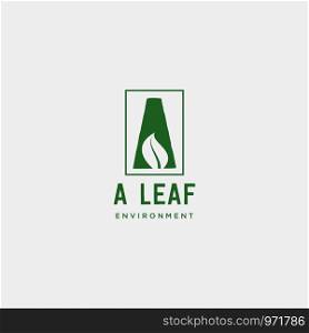 m initial leaf eco nature environment simple logo template vector illustration - vector. A initial leaf eco nature environment simple logo template vector illustration