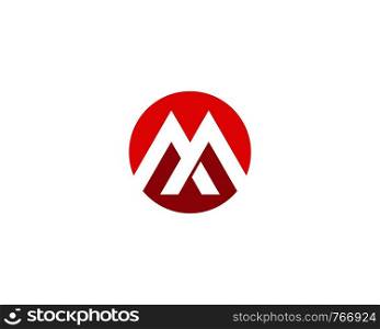 M Letter Alphabet font logo vector design