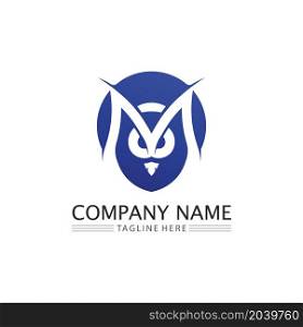 M Letter and font Logo Template vector illustration design logo for business and identity