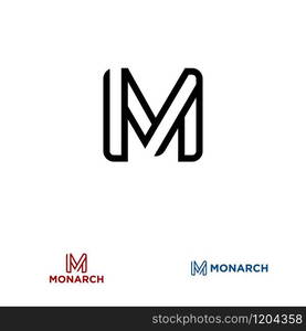 M letter design concept for business or company name initial