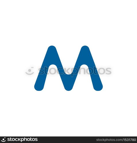 M Letter icon Template vector illustration design