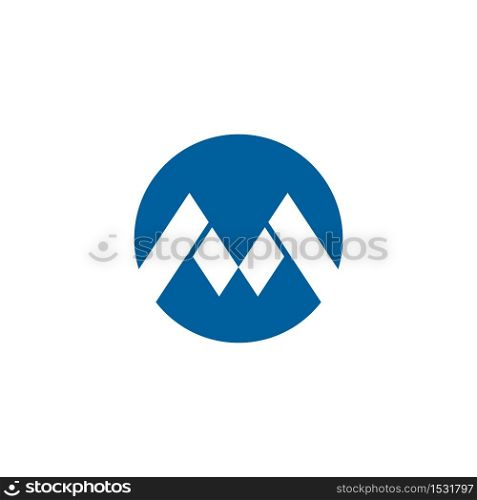 M Letter icon Template vector illustration design
