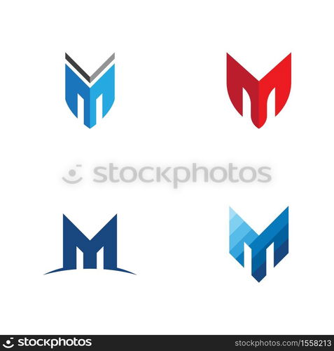 M Letter icon Template vector illustration design