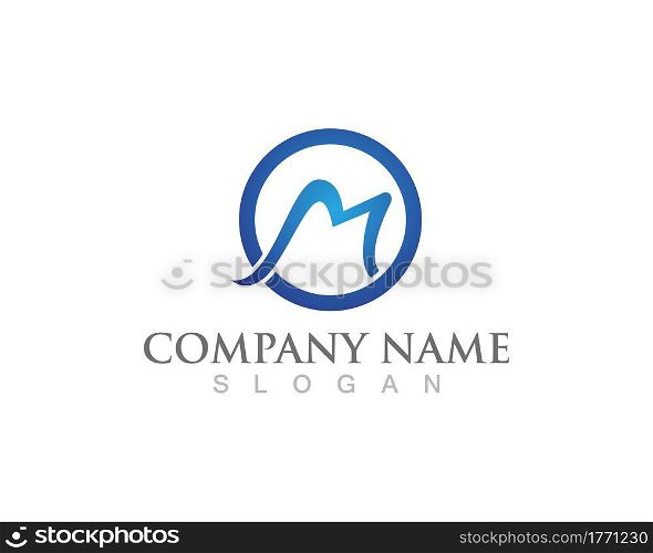 M letter logo business logo and symbols