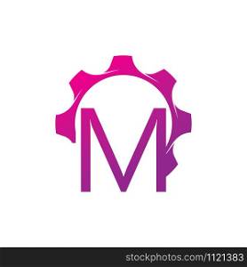 M Letter logo creative concept template design