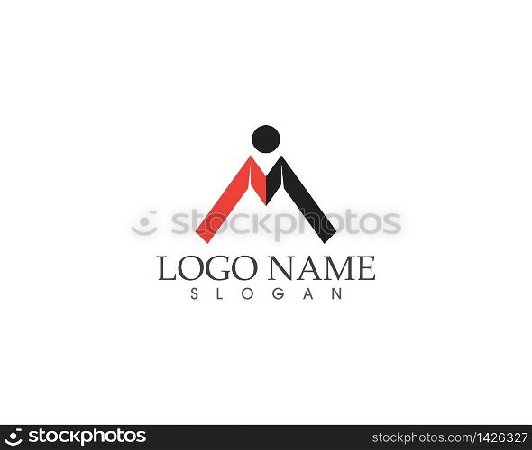 M letter logo design concept