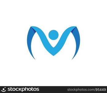 M Letter Logo Template . M Letter Logo Template vector illustration design