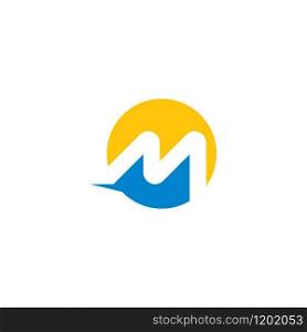 M Letter Logo Template Vector Illustration