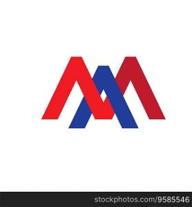 M letter logo template vector illustration