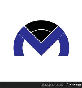 M letter logo template vector illustration