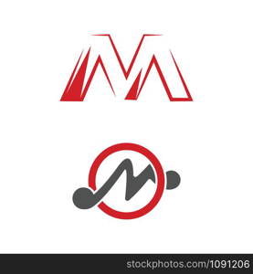 M Letter Logo Template vector illustration design