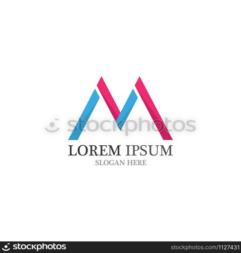 M Letter Logo Template vector illustration design