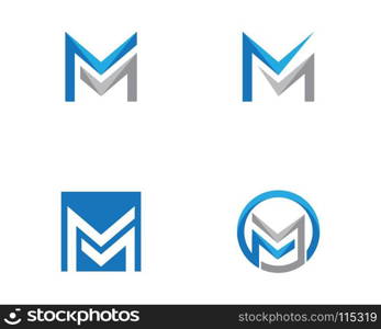 M Letter Logo Template vector illustration design