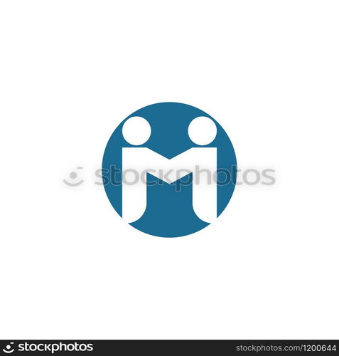 M Letter Logo Template vector illustration design