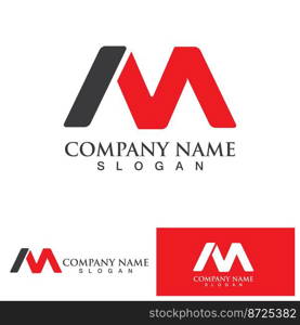 M Letter Logo Template vector illustration design