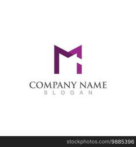 M Letter Logo Template vector illustration design