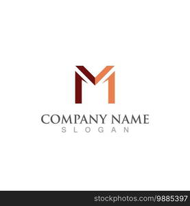 M Letter Logo Template vector illustration design