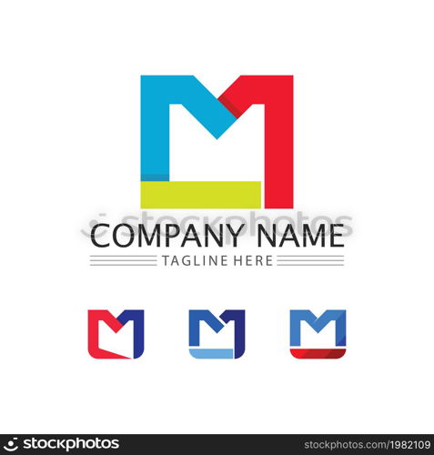 M Letter Logo Template vector illustration design logo for business and identity