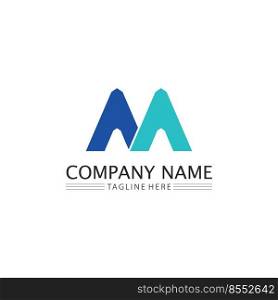 M Letter Logo Template vector illustration design logo for business and identity