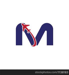 M Letter logo TRAVEL creative concept template design