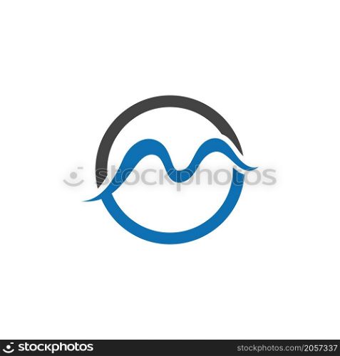 M letter mountain logo. High mountain icon logo business template vector
