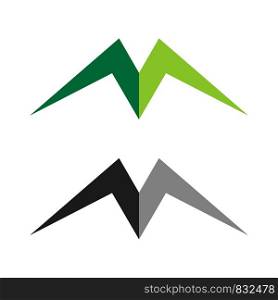 M letter mountain logo Illustration Design. Vector EPS 10.
