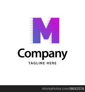 M Purple Logo. Business Brand identity design
