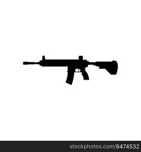 M416 weapon icon vector template illustration logo design