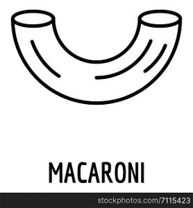 Macaroni icon. Outline macaroni vector icon for web design isolated on white background. Macaroni icon, outline style
