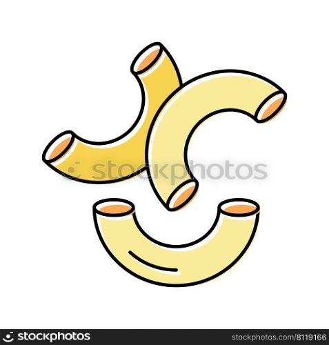 macaroni pasta color icon vector. macaroni pasta sign. isolated symbol illustration. macaroni pasta color icon vector illustration