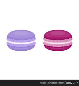 Macarons. French macaroons. Colorful sweet sandwich cookie.