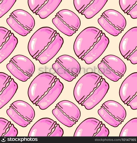 Macaroon pattern, seamless pattern on light background.