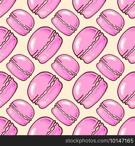 Macaroon pattern, seamless pattern on light background.