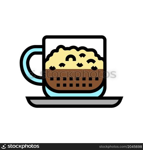 macchiato coffee color icon vector. macchiato coffee sign. isolated symbol illustration. macchiato coffee color icon vector illustration