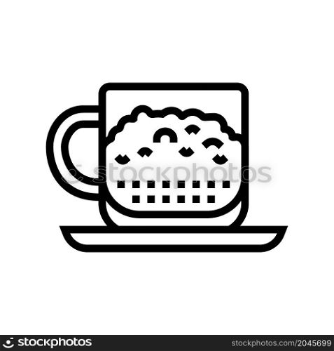 macchiato coffee line icon vector. macchiato coffee sign. isolated contour symbol black illustration. macchiato coffee line icon vector illustration