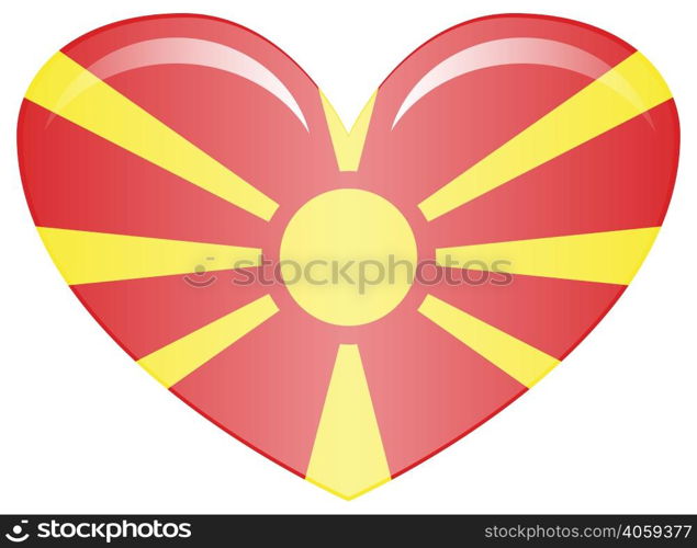 Macedonia Flag vector illustration. National Flag of Macedonia.