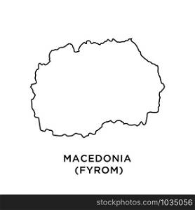Macedonia (Fyrom) map icon design trendy