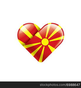 Macedonia national flag, vector illustration on a white background. Macedonia flag, vector illustration on a white background