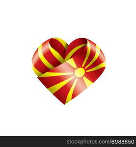 Macedonia national flag, vector illustration on a white background. Macedonia flag, vector illustration on a white background