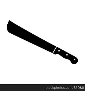 Machete or big knife black icon .