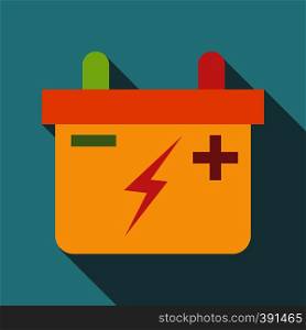 Machine battery icon. Flat illustration of machine battery vector icon for web. Machine battery icon, flat style