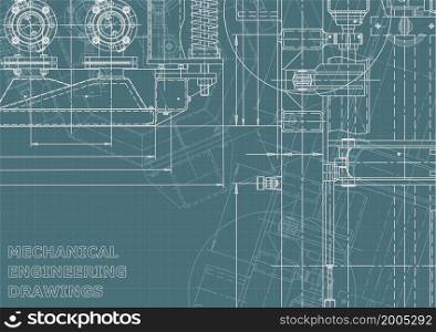Machine-building industry. Mechanical engineering drawing. Instrument-making Corporate Identity. Technical illustrations, backgrounds. Blueprint, diagram plan. Blueprint, background. Instrument-making Corporate Identity