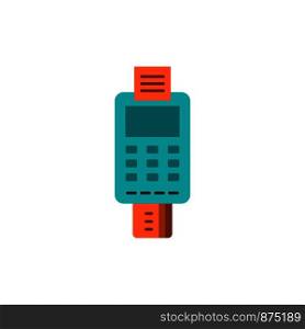 Machine, Business, Card, Check, Credit Card, Credit Card Machine, Payment, ATM Flat Color Icon. Vector icon banner Template