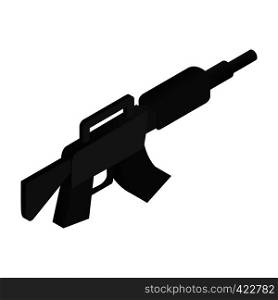 Machine gun isometric 3d icon. M16 illustration on a white background. Machine gun isometric 3d icon
