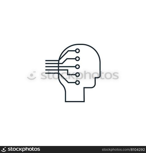 Machine learning creative icon from artificial Vector Image