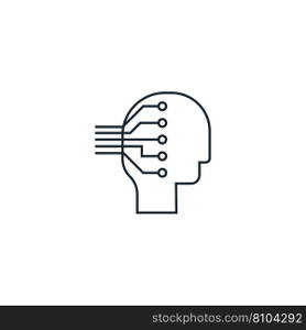 Machine learning creative icon from artificial Vector Image