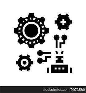 machine learning glyph icon vector. machine learning sign. isolated contour symbol black illustration. machine learning glyph icon vector illustration