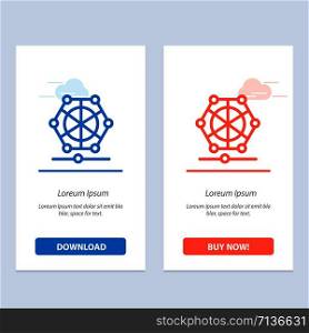 Machine, Learning, Language, Data Blue and Red Download and Buy Now web Widget Card Template